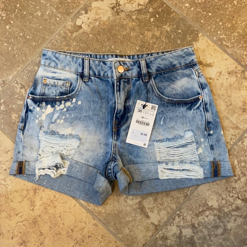 NWT Zara denim jean shorts